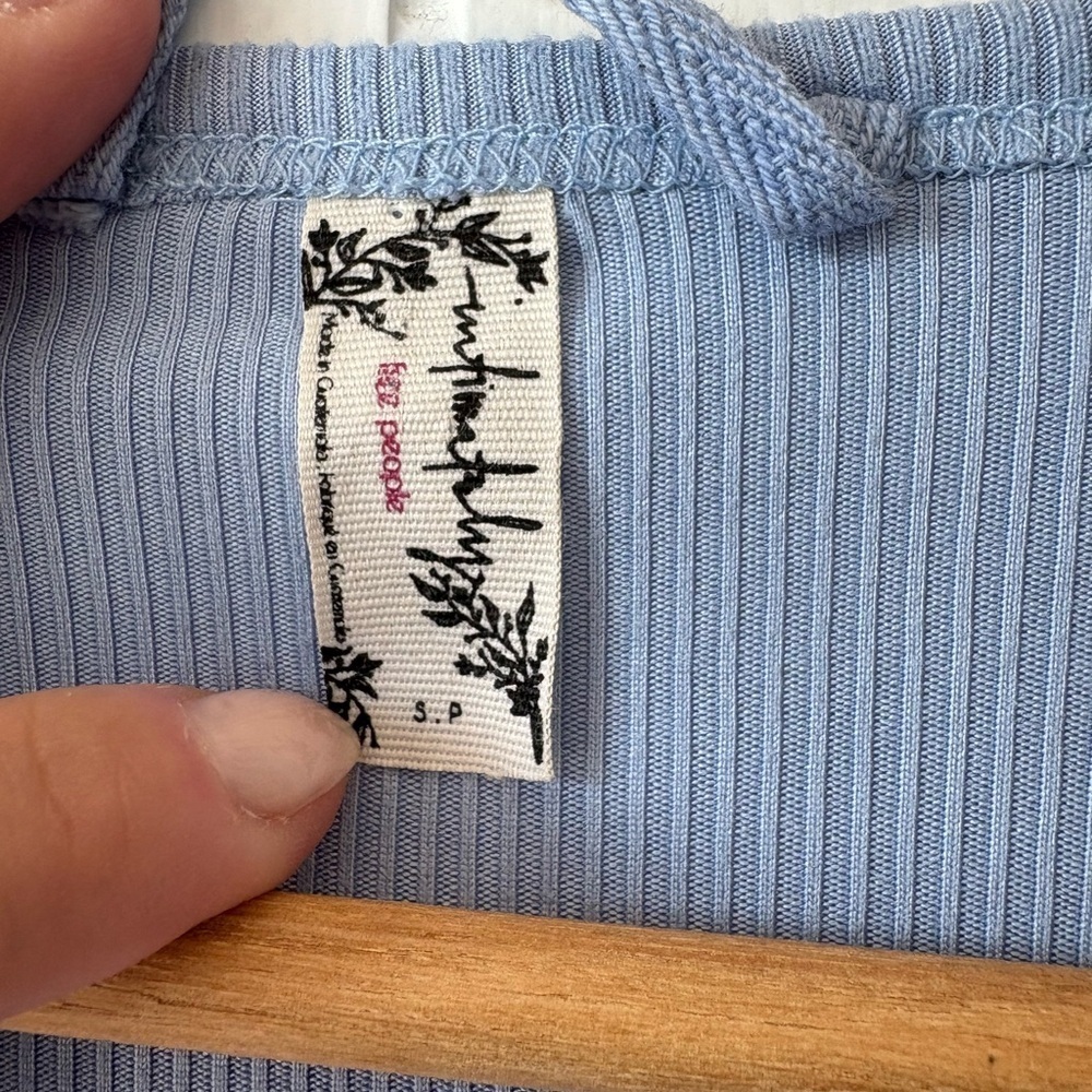 Intimately Free People Sky Blue Ribbed Duster Cardigan | Size Small - Picture 5 of 7